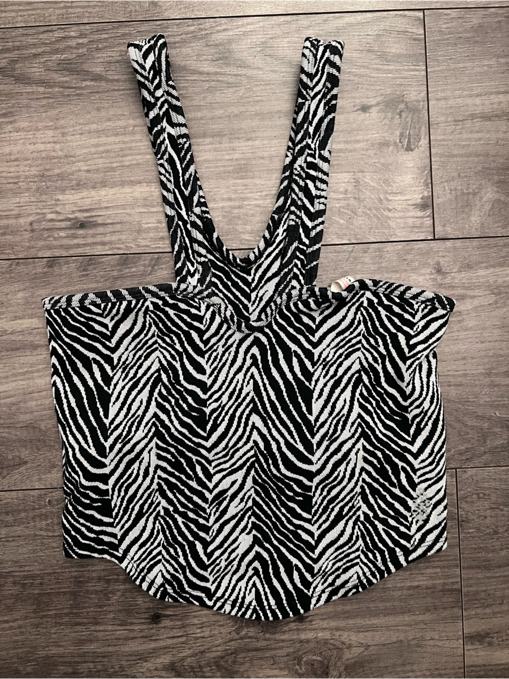 Free People Movement Flutter Kick Tank in the zebra jacquard print M/L